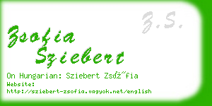 zsofia sziebert business card